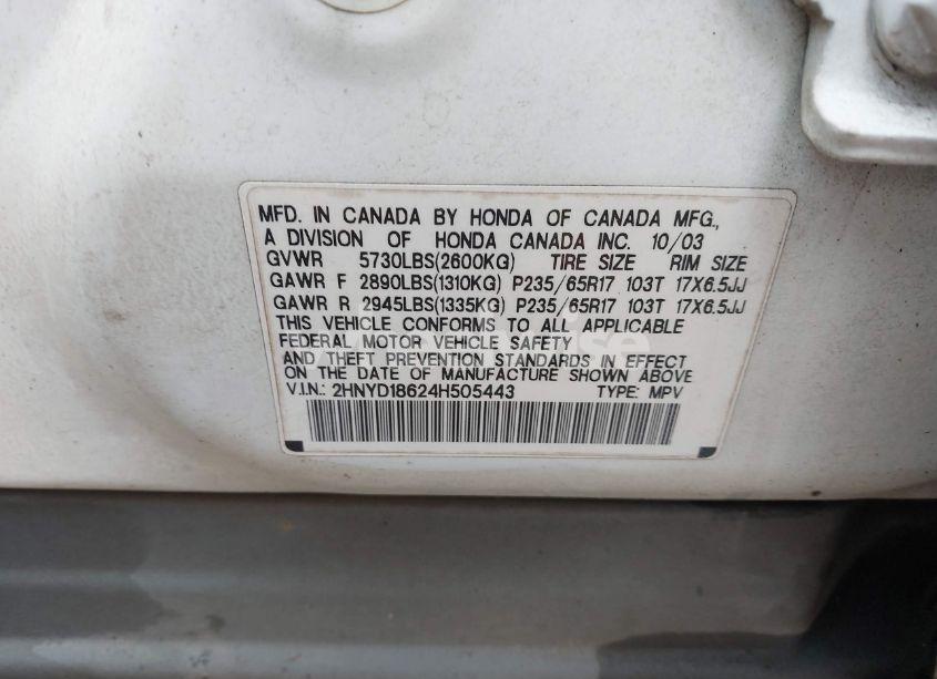 Photo 9 of 2004 Acura Mdx (VIN 2HNYD18624H505443)