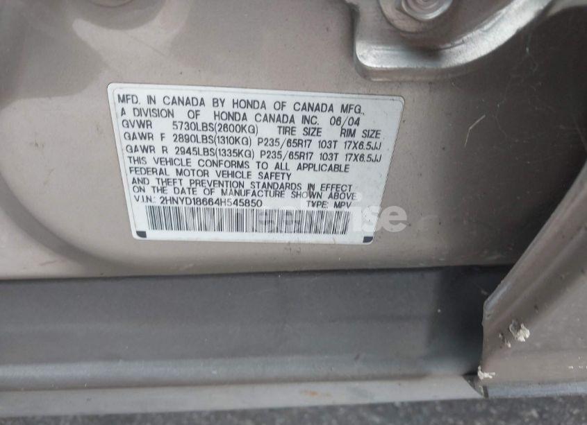 Photo 9 of 2004 Acura Mdx (VIN 2HNYD18664H545850)