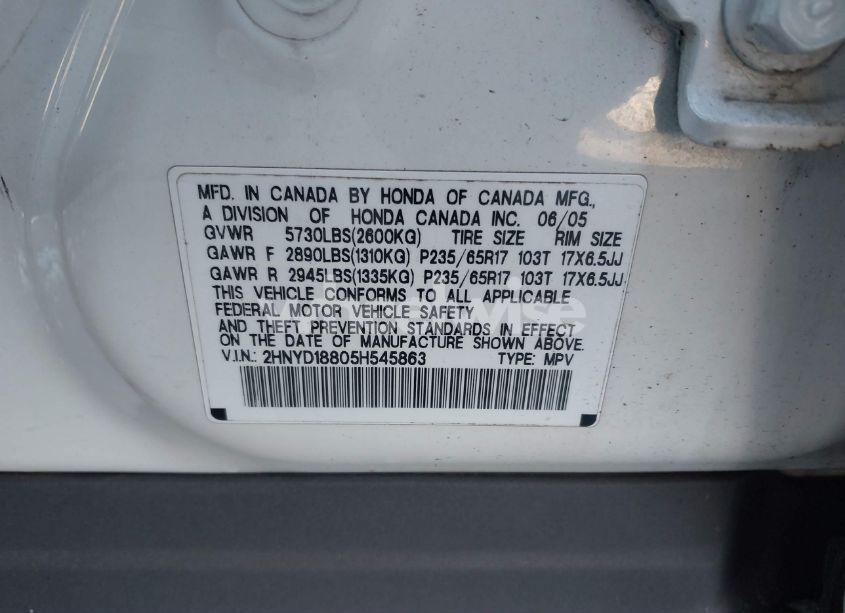 Photo 9 of 2005 Acura Mdx N/A (VIN 2HNYD18805H545863)