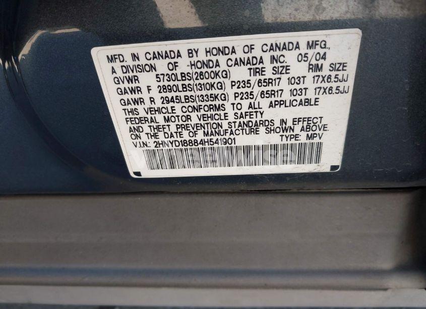 Photo 9 of 2004 Acura Mdx (VIN 2HNYD18884H541901)