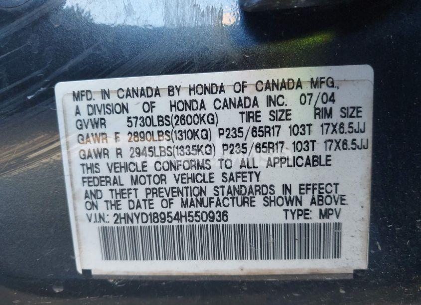 Photo 9 of 2004 Acura Mdx (VIN 2HNYD18954H550936)