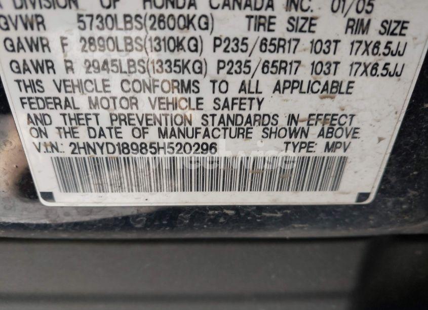 Photo 9 of 2005 Acura Mdx N/A (VIN 2HNYD18985H520296)