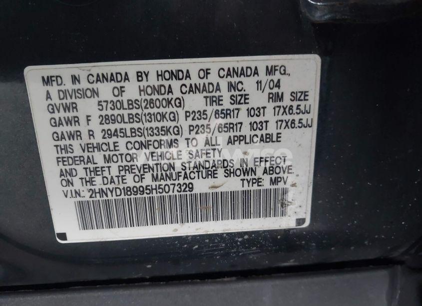 Photo 9 of 2005 Acura Mdx N/A (VIN 2HNYD18995H507329)