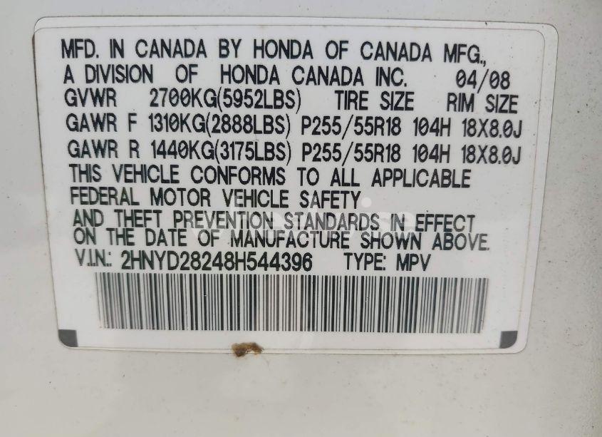 Photo 9 of 2008 Acura Mdx N/A (VIN 2HNYD28248H544396)