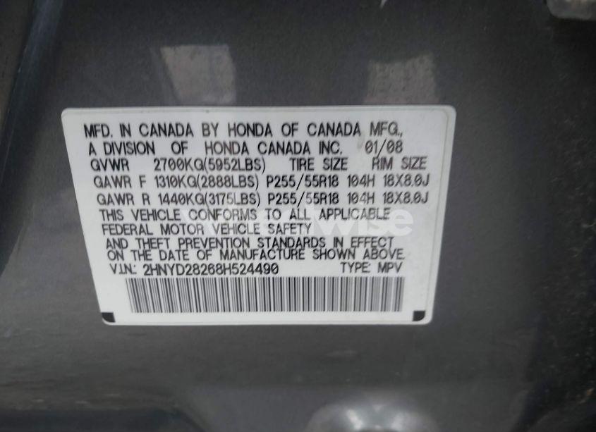Photo 9 of 2008 Acura Mdx (VIN 2HNYD28268H524490)