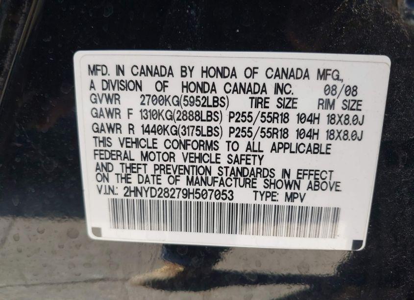 Photo 9 of 2009 Acura Mdx N/A (VIN 2HNYD28279H507053)