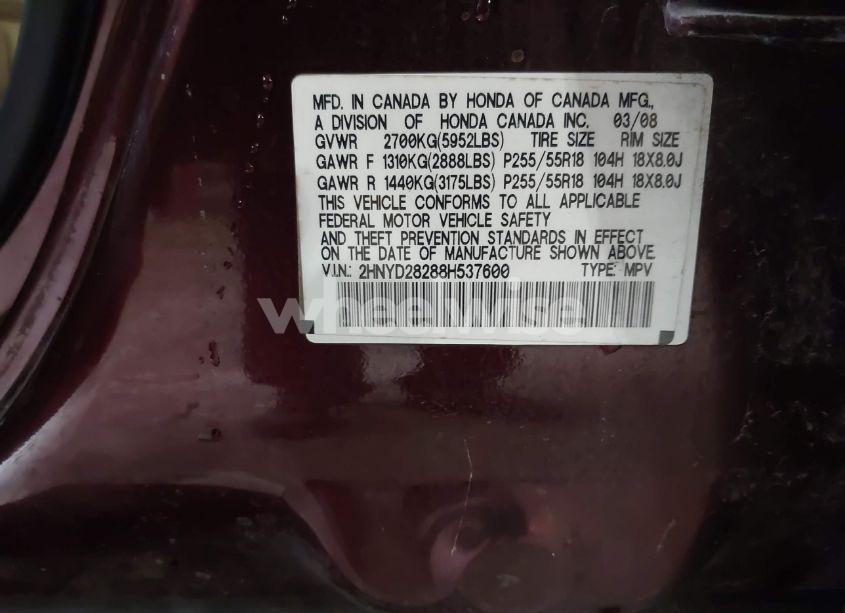 Photo 9 of 2008 Acura Mdx (VIN 2HNYD28288H537600)