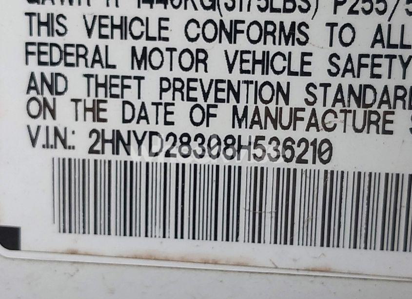 Photo 9 of 2008 Acura Mdx TECHNOLOGY PACKAGE (VIN 2HNYD28308H536210)