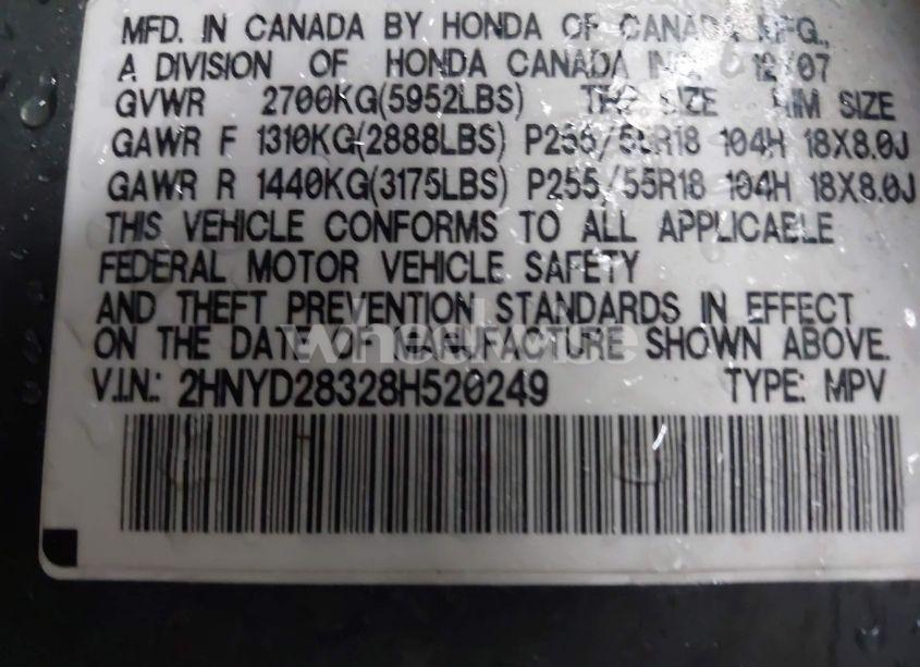 Photo 9 of 2008 Acura Mdx TECHNOLOGY PACKAGE (VIN 2HNYD28328H520249)