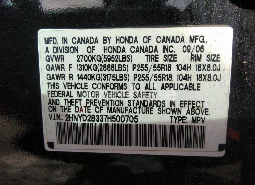 Photo 9 of 2007 Acura Mdx TECH PKG (VIN 2HNYD28337H500705)