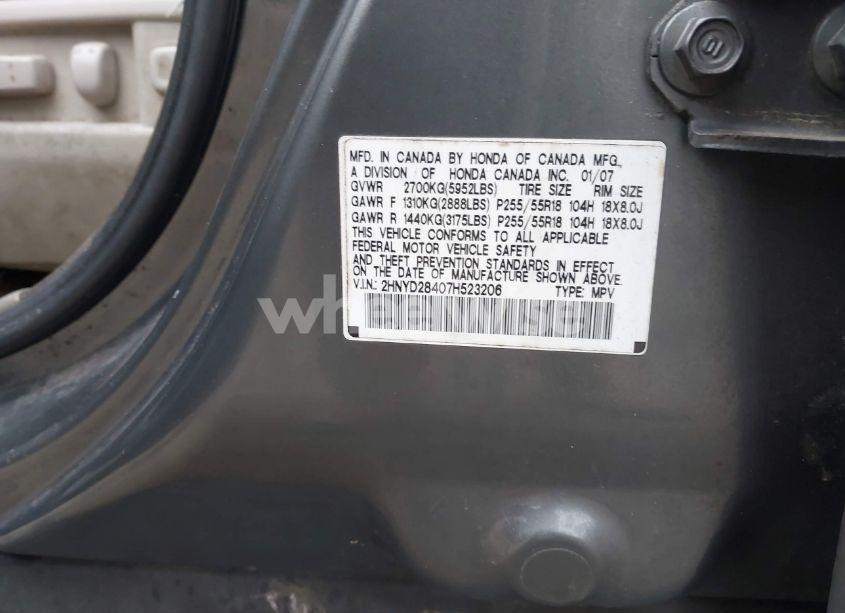 Photo 9 of 2007 Acura Mdx TECHNOLOGY PACKAGE (VIN 2HNYD28407H523206)