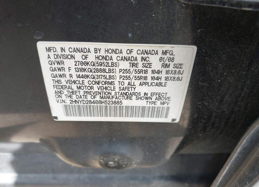 Photo 9 of 2008 Acura Mdx TECHNOLOGY PACKAGE (VIN 2HNYD28408H523885)