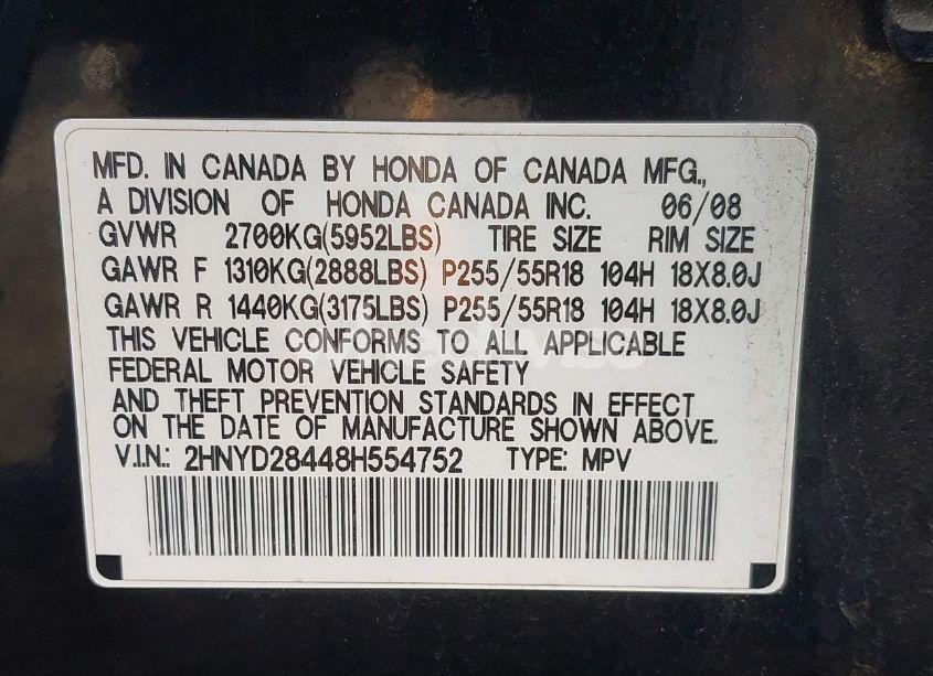 Photo 9 of 2008 Acura Mdx TECHNOLOGY PACKAGE (VIN 2HNYD28448H554752)