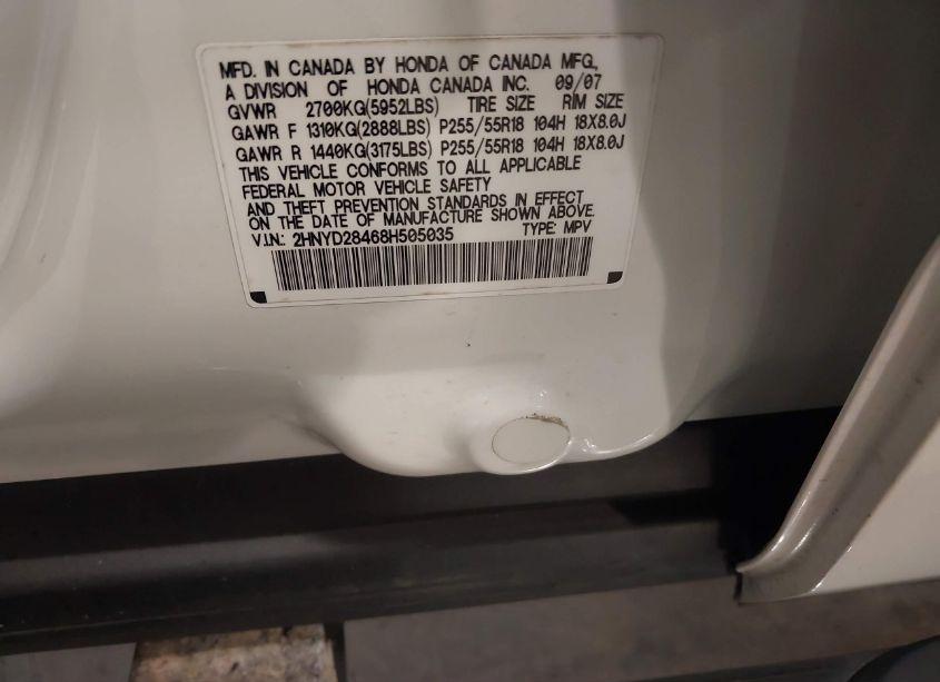 Photo 9 of 2008 Acura Mdx TECHNOLOGY PACKAGE (VIN 2HNYD28468H505035)