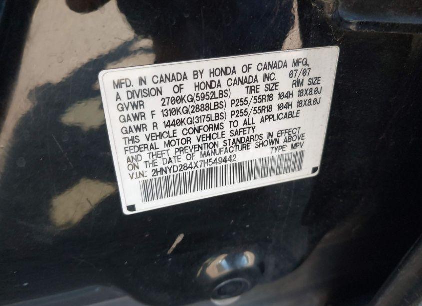 Photo 9 of 2007 Acura Mdx TECHNOLOGY PACKAGE (VIN 2HNYD284X7H549442)