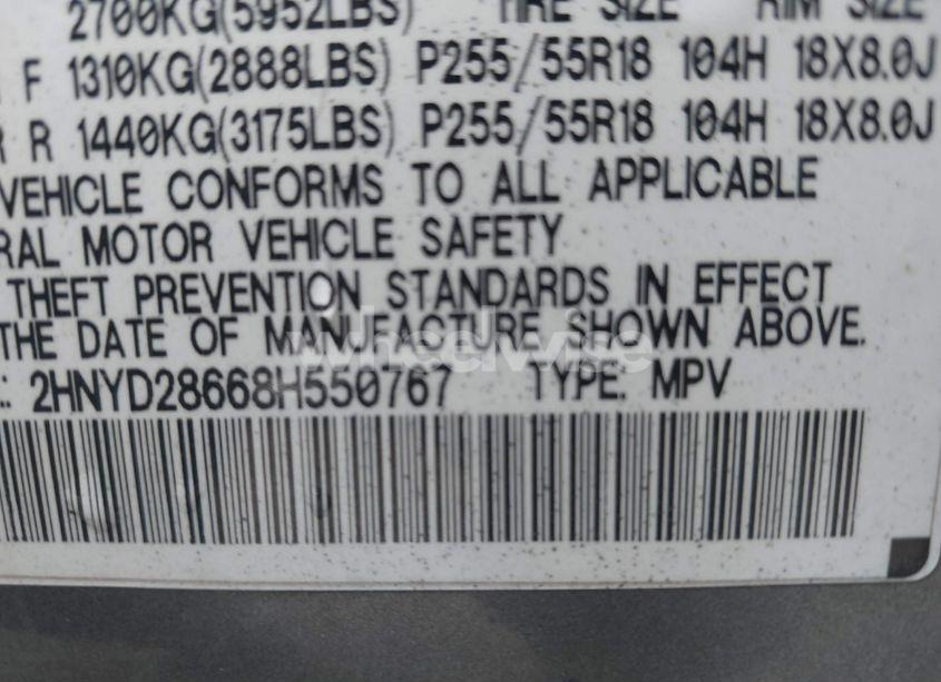 Photo 9 of 2008 Acura Mdx TECHNOLOGY PACKAGE (VIN 2HNYD28668H550767)