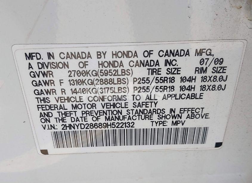 Photo 9 of 2009 Acura Mdx TECHNOLOGY PACKAGE (VIN 2HNYD28689H522132)