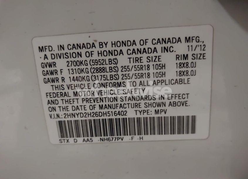 Photo 9 of 2013 Acura Mdx (VIN 2HNYD2H26DH516402)