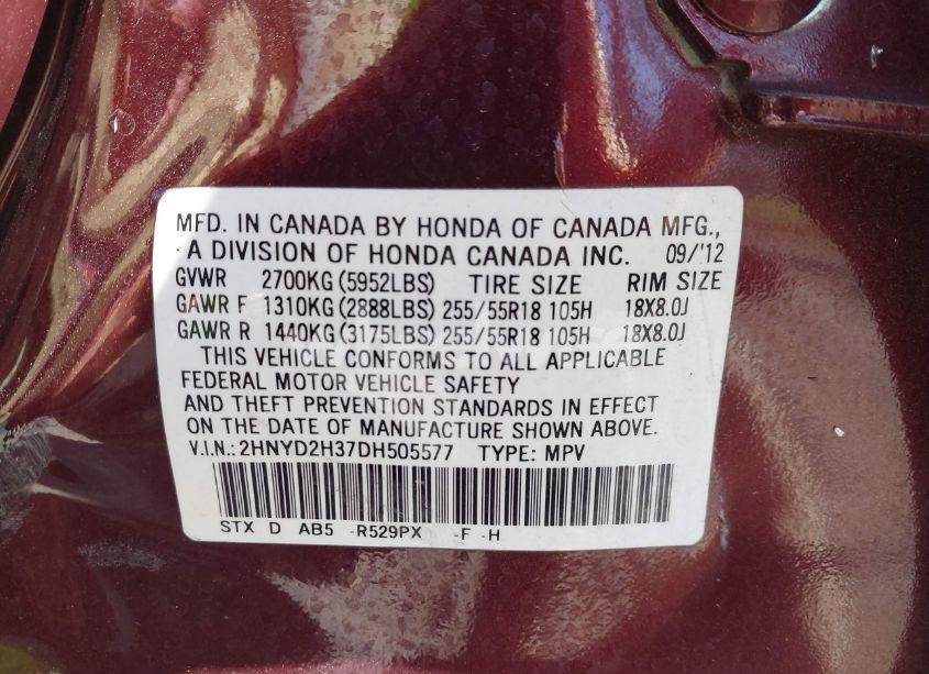 Photo 9 of 2013 Acura Mdx TECHNOLOGY PACKAGE (VIN 2HNYD2H37DH505577)