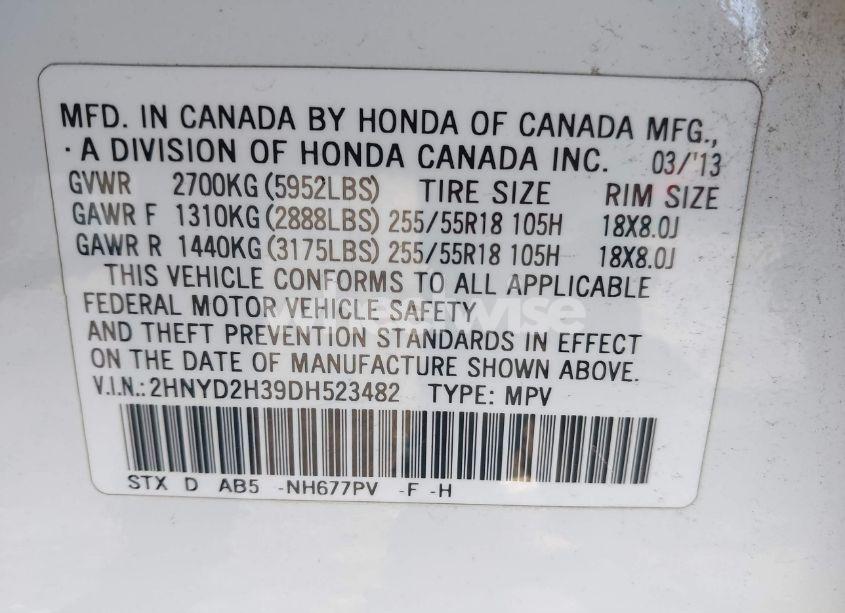 Photo 9 of 2013 Acura Mdx TECHNOLOGY PACKAGE (VIN 2HNYD2H39DH523482)