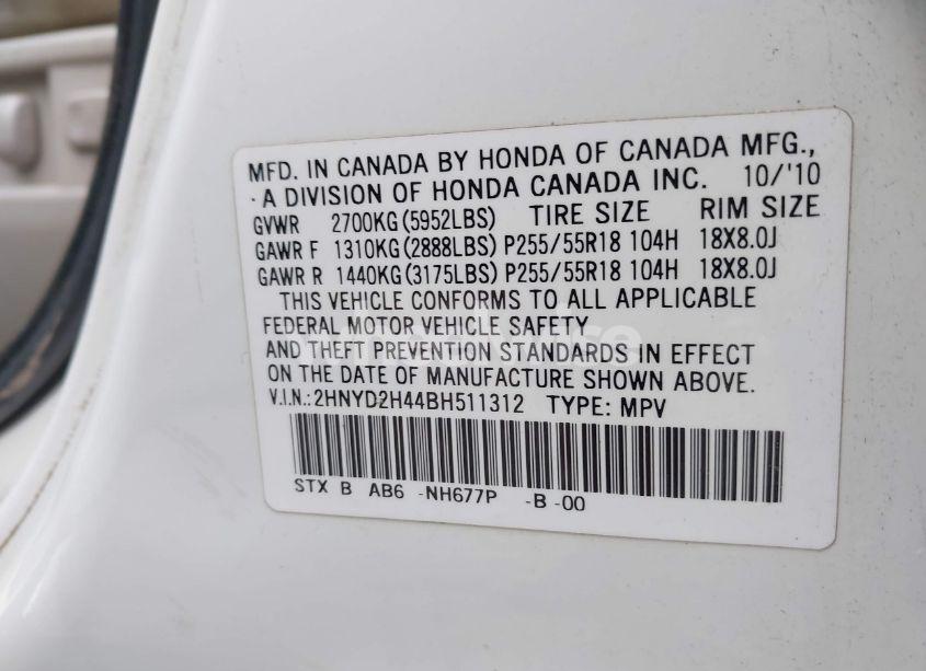 Photo 9 of 2011 Acura Mdx TECHNOLOGY PACKAGE (VIN 2HNYD2H44BH511312)