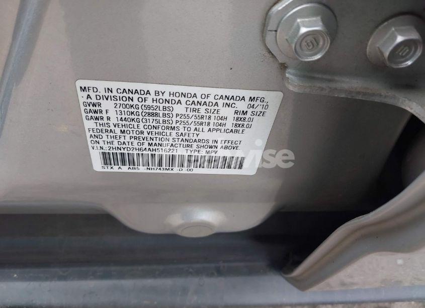 Photo 9 of 2010 Acura Mdx TECHNOLOGY PACKAGE (VIN 2HNYD2H64AH516221)