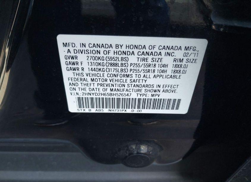 Photo 9 of 2011 Acura Mdx TECHNOLOGY PACKAGE (VIN 2HNYD2H65BH526547)