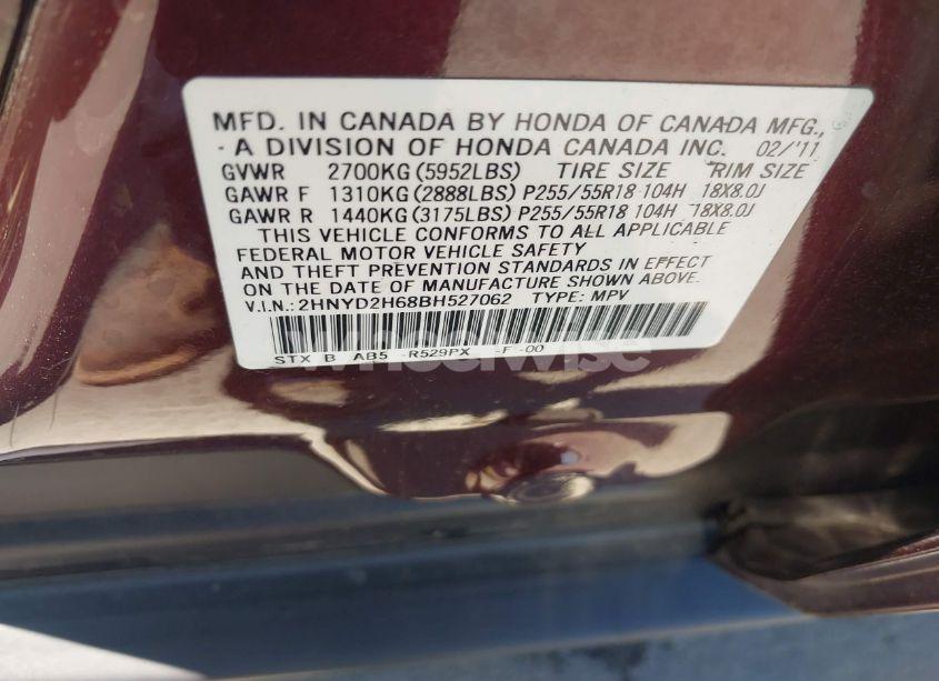 Photo 9 of 2011 Acura Mdx TECHNOLOGY PACKAGE (VIN 2HNYD2H68BH527062)