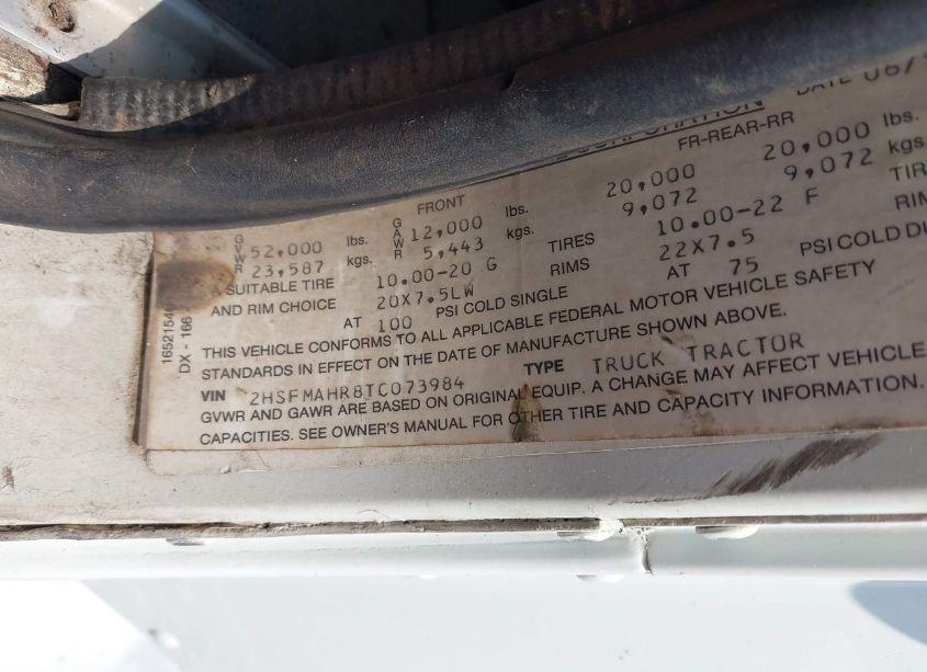 Photo 8 of 1996 International 9200 (VIN 2HSFMAHR8TC073984)