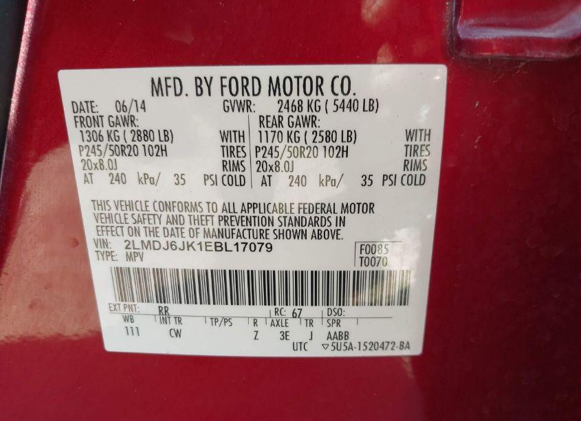 Photo 9 of 2014 Lincoln Mkx N/A (VIN 2LMDJ6JK1EBL17079)