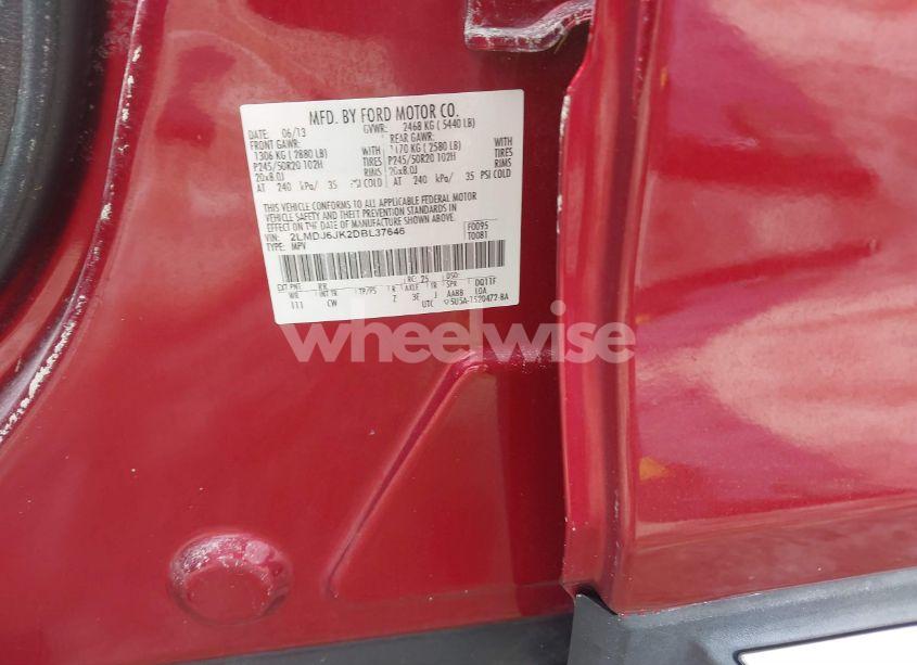 Photo 9 of 2013 Lincoln Mkx (VIN 2LMDJ6JK2DBL37646)