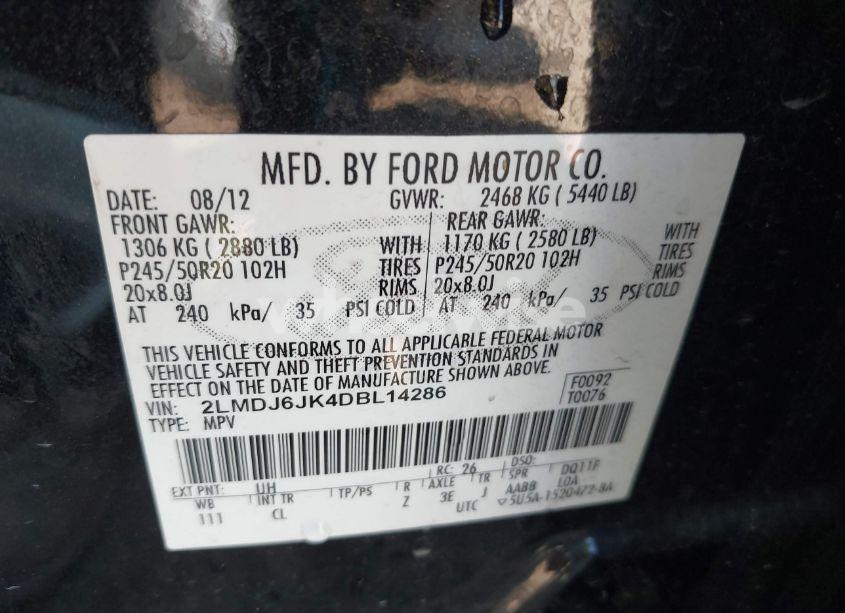 Photo 9 of 2013 Lincoln Mkx (VIN 2LMDJ6JK4DBL14286)