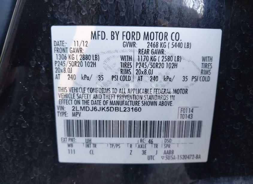 Photo 9 of 2013 Lincoln Mkx (VIN 2LMDJ6JK5DBL23160)