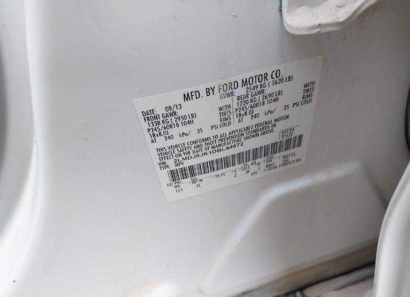 Photo 9 of 2013 Lincoln Mkx (VIN 2LMDJ8JK1DBL44972)