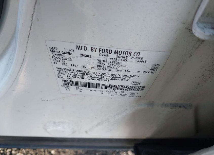 Photo 9 of 2008 Lincoln Mkx (VIN 2LMDU88C28BJ09654)