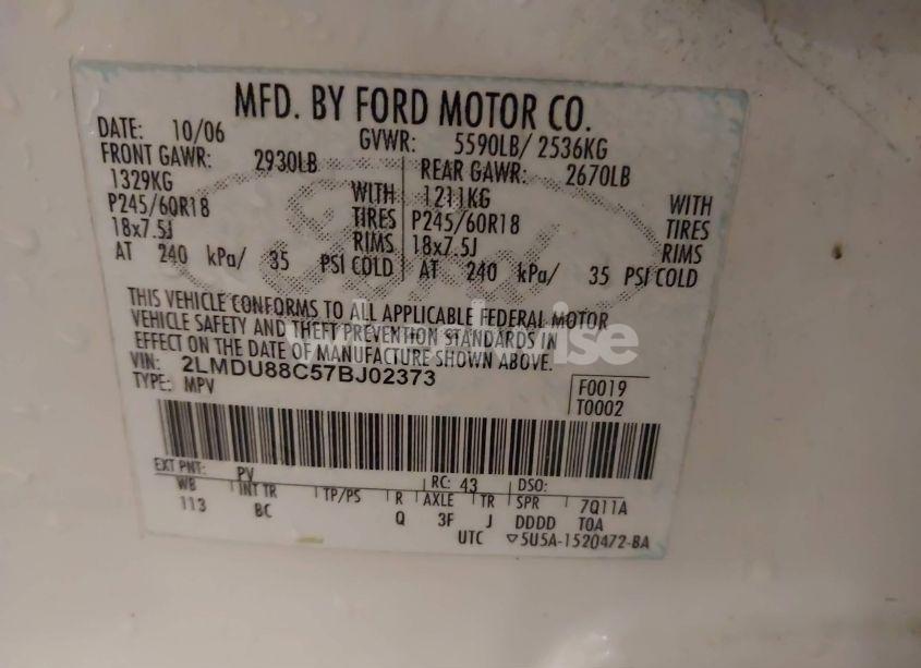 Photo 9 of 2007 Lincoln Mkx (VIN 2LMDU88C57BJ02373)