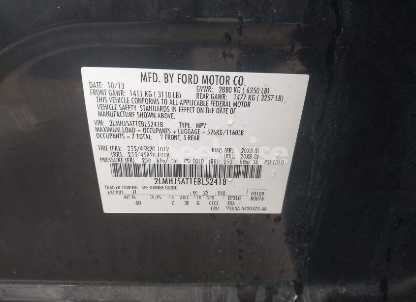 Photo 9 of 2014 Lincoln Mkt ECOBOOST (VIN 2LMHJ5AT1EBL52418)