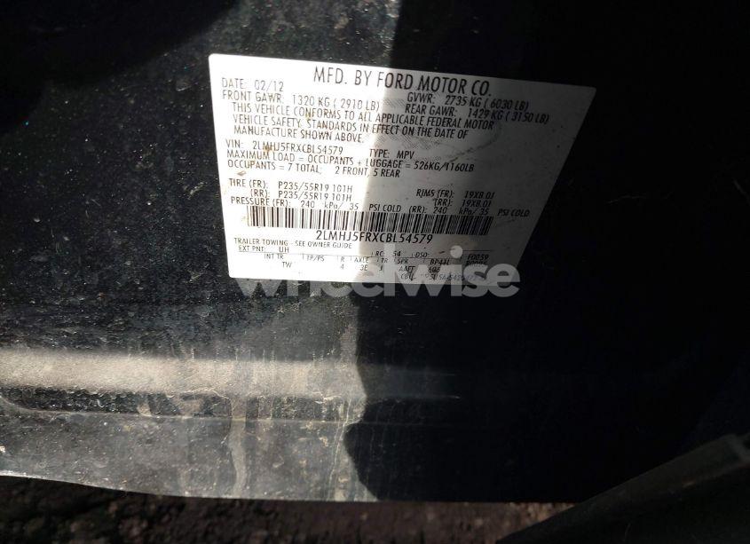 Photo 9 of 2012 Lincoln Mkt N/A (VIN 2LMHJ5FRXCBL54579)