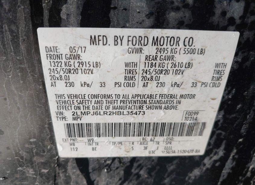 Photo 9 of 2017 Lincoln Mkx RESERVE (VIN 2LMPJ6LR2HBL35473)