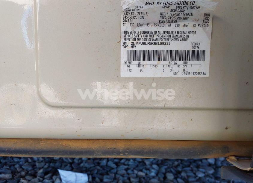 Photo 9 of 2016 Lincoln Mkx RESERVE (VIN 2LMPJ6LR5GBL59233)