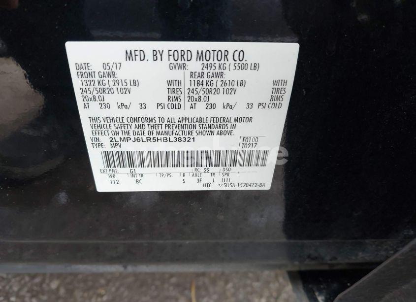 Photo 9 of 2017 Lincoln Mkx RESERVE (VIN 2LMPJ6LR5HBL38321)