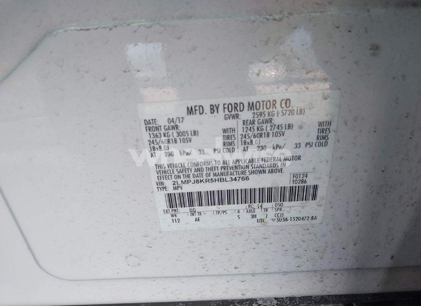 Photo 9 of 2017 Lincoln Mkx SELECT (VIN 2LMPJ8KR5HBL34766)