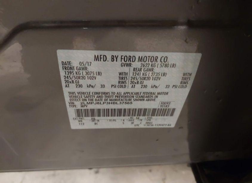 Photo 9 of 2017 Lincoln Mkx RESERVE (VIN 2LMPJ8LP3HBL37565)