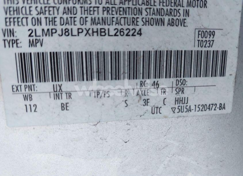 Photo 9 of 2017 Lincoln Mkx RESERVE (VIN 2LMPJ8LPXHBL26224)