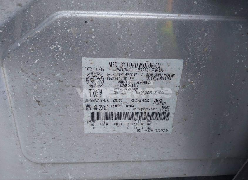 Photo 9 of 2017 Lincoln Mkx RESERVE (VIN 2LMPJ8LR0HBL14164)