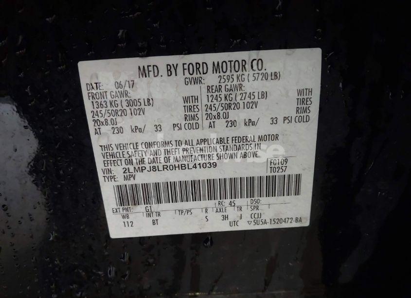 Photo 9 of 2017 Lincoln Mkx RESERVE (VIN 2LMPJ8LR0HBL41039)