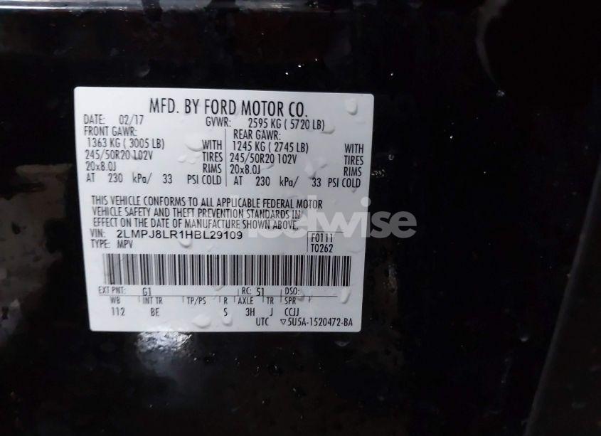 Photo 9 of 2017 Lincoln Mkx RESERVE (VIN 2LMPJ8LR1HBL29109)