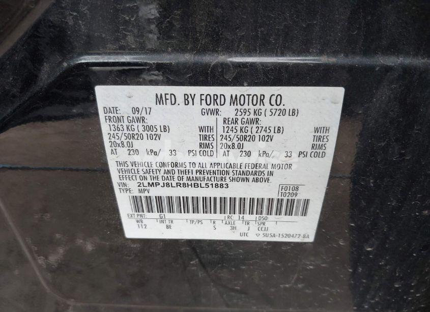 Photo 9 of 2017 Lincoln Mkx RESERVE (VIN 2LMPJ8LR8HBL51883)