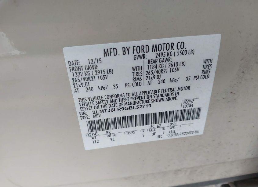 Photo 9 of 2016 Lincoln Mkx RESERVE (VIN 2LMTJ6LR9GBL52719)