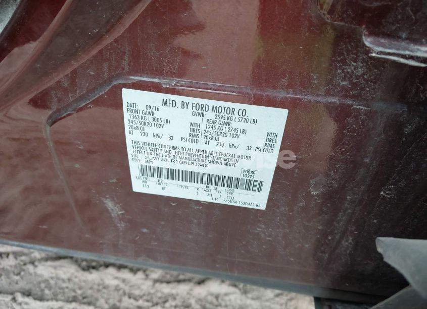 Photo 9 of 2016 Lincoln Mkx RESERVE (VIN 2LMTJ8LR1GBL83345)